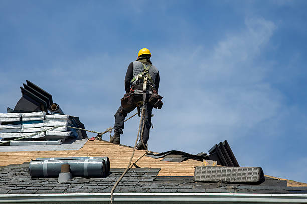 Professional Gutter Installation technician working in Hartsel, CO